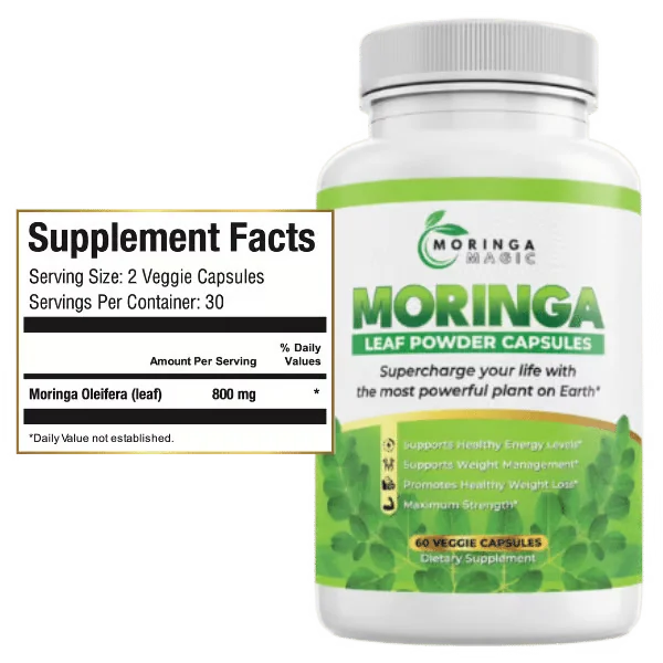 Moringa Magic Product Label